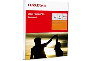 A3 Transparency OHP Film - 50 Sheets Acetate Clear For Laser & Copier Printer Hartwii