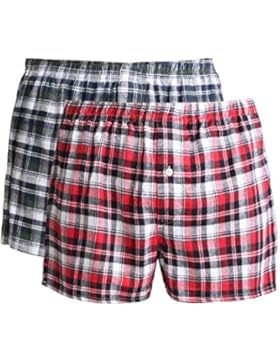 Lower East Herren Flanell Boxershorts im 2er-Pack