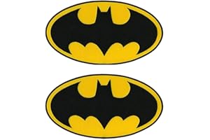 ZCKETO 2 St. Kompatible mit Bat-Knight Dunkler Ritter Held Logo Wappen Zeichen Uniform Anzug Kostüm Abzeichen Aufnäher Patch Kompatibel mit Klett für Kleidung Rucksack Taktische Zubehör Männer