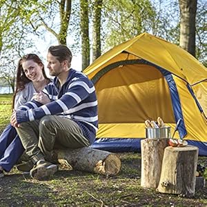 Lumaland Tenda da Campeggio Resistente e Leggera Pop Up per 3 Persone 215x195x120cm - immagine 6