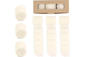 AHPYEUHK Nastro Chiffon 19,2M 3 Rotoli Nastro Decorativo Ampio 3,8cm x 6,4M Tulle Nastro Raso Nastri per Pacchi Regalo per Matrimoni,Decorazioni,Inviti,Pacchetti Regalo e Fai Da Te (Bianco Avorio)