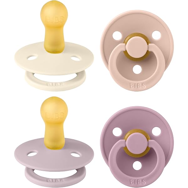 2 Tétines BIBS Colour - Latex Naturel - Taille 1 (0-6 Mois) - Sans BPA - Made In Denmark