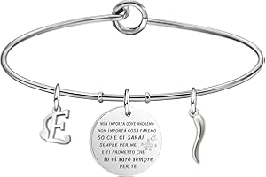 Awyuan Bracciale dell'amicizia personalizzato con iniziali - Regalo gioioso per buone amiche, sorelle, figlie e fidanzate Bracciale da donna e da ragazza