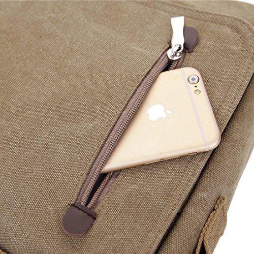 Schultertasche in Vintage-Optik von Super Modern - Leinen  f  r Herren und Damen  Herren  braun