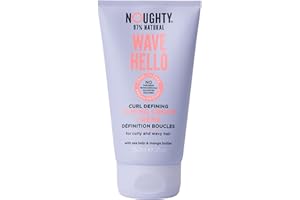 Noughty 97% Natural Wave Hello Curl Taming Cream, Vitamin Rich Smoothing Formula for Curly and Wavy Hair, with Sea Kelp and Mango Butter, Sulphate Free Vegan Haircare 150ml
