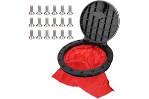 Keenso Cubierta de escotilla para Kayak, Tapa Circular Redonda de 6 Pulgadas/8 pulg Cubierta de escotilla para Kayak Sellado de kayac Cubierta de escotilla Impermeable con Bolsa de Almacenamiento