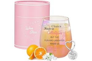 MENGCAT Chance Made Us Colleagues Bicchiere da vino senza stelo, Coppa iridescente, migliore amica Presente per I colleghi vanno via Dipendenti in partenza, Festa di pensionamento d'addio, Compleanno Natale