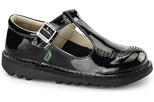 Kickers Girl's Kick T Bar Black School Shoes | Classic & Stylish | Extra Comfortable | Premium Quality,