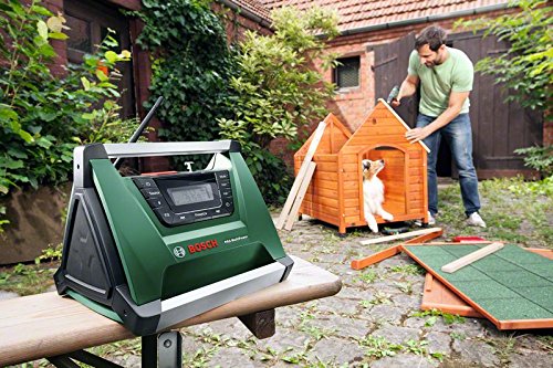Bosch DIY Akku-Radio PRA Multipower, ohne Akku, Aux-In Kabel, Netz-Adapter, 2x AAA Batterien (18V, Radiofrequenzbereich AM 522 – 1.611 kHz) - 3