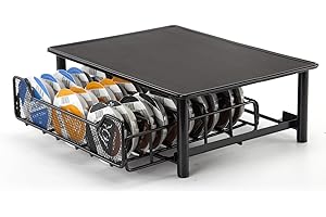 SYSYLY Mini tiroir de rangement compatible avec capsules tassimo, Support dosettes de café, Porte capsules de café,Organiseur pour ranger 30 dosettes, Idéal pour les petits espaces, Noir.