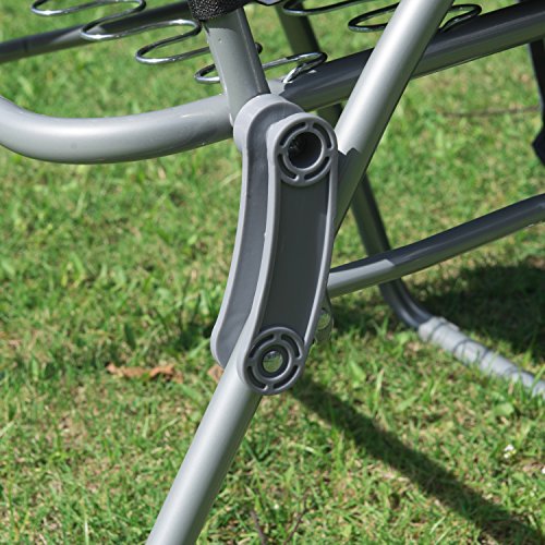 Outsunny 2 x Klappstühle Gartenstuhl Sonnenliege Armlehne klappbar 5 Positionen Auflage, blau, 58x90x110 cm, 01-0712 - 