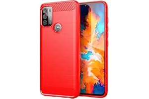 FTRONGRT Cover per Motorola Moto G50, Custodia Protezione in Morbida Silicone TPU, durevol, Anti Shock, Custodia per Motorola Moto G50 (Rosso)