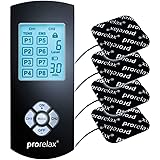 Prorelax DUO Comfort Blackline - EMS + TENS Elektro-Muskel-Stimulation - TOTAL FITNESS - doppelt wirksam - Muskel-Aufbau + Sc