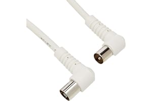 PROSIGNAL Pro Signal JR9008A/2M - Cable coaxial para antena de TV, color blanco