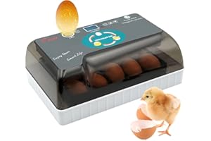 MASXIRCH Incubadoras de Huevos para Incubar Huevos, Incubadora de 12 Huevos con Volteo Automático de Huevos y Control de Humedad, Incubadora de Huevos para Incubar Huevos de Pollito, Pato, Codorniz, Ganso