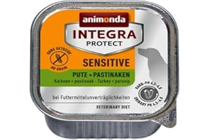 animonda INTEGRA PROTECT Hundefutter nass Sensitive mit Pute + Pastinake (11 x 150g), von Veterinären empfohlen bei Futterallergie, Hochwertiges Diätalleinfutter für Hunde bei Futtermittelallergie