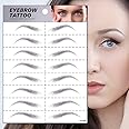 S.A.V.I 8 Pairs 6D Natural Look Eyebrow Styling Long Lasting Up to 7 Days Waterproof Temporary Tattoo Stickers - 1 Sheet (146)