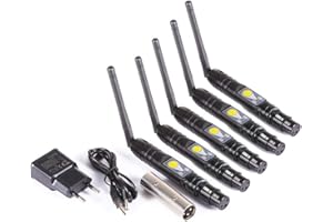 ETEC PROFESSIONAL SHOW EQUIPMENT ETEC Professional SET 5x Wireless 2.4G Funk WLAN DMX Sender Empfänger Adapter WiFi kabellos drahtloser Transmitter & Receiver DJ Club Disco Party Veranstaltung Bühnenbeleuchtung Farbmischung