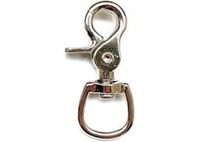 Nbrand JA Horse Lot de 2 mousquetons ronds en laiton nickelé