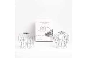 CULTIVEA – Crapaudine en acier Galvanisé (80 mm jusqu’à 100 mm ⌀) – Filtre de gouttière - Filtre anti feuille (Lot de 2)