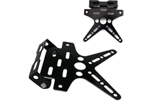 PolarLander réglable Moto Noir Inscription Plaque d'immatriculation Support Universel