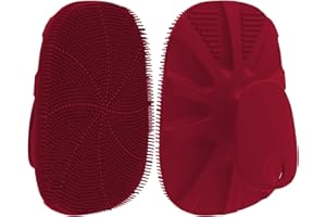 HieerBus Spazzola per Corpo in Silicone Spazzola per Doccia per Uomo Donna Esfoliazione Delicata, Pulizia Profonda e Massaggio, Cura della Pelle Sensibile, Igienica e Durevole, 1 confezione, rosso
