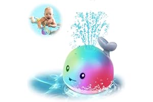 Baby Bath Toy, AURUZA Swimming Pool Toy, Illuminated Spray Bath Toy, Waterproof Design, Funny Bath Toy, Smooth Body Safety, 3 4 5 Years