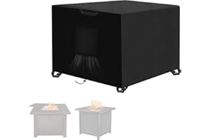 Kovshuiwe Porch Shield Housse de protection carrée en tissu 420D imperméable et résistant pour brasero extérieur, 83 x 83 x 50 cm