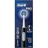 Oral-B Pro Series 1 Black Electric Toothbrush, 1 Toothbrush Head, Braun Design