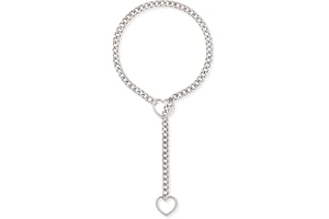 ADEMISHIA Herz O-Ring Slip Chain Halskette für Frauen, handgemachter Punk Gothic Kubanischer Halskette Schmuck Verstellbare Lariat Y-Halskette