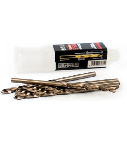 Lot De 10 Forets HSS Cobalt M35 4.0 Mm - Revêtement Titane, DIN 338, Pour Métaux Durs Et Inox - 75 Mm De Longueur - 6