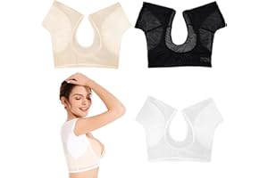 Wisebom 3 Pièces gilet Anti-Transpiration sous Les Bras, Coussinets Anti-Transpiration Sous Les Aisselles Gilet De Sueur Lavable pour Le Sport Maille Respirante Gilet De Sueur Sous Les Bras (S)