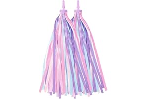 TIKBRO Kid's Bike streamers Scooter Ribbons for Girls Boys Bicycle Handle Bar Tassels Fits Balance Bikes, Tricycles, Scooter