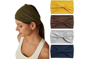 AIZIYIN Boho Headband for Women Elastic Soft Head Scarfs Hairband head Wrap Bandanas for Women Yoga Sport Hairbands (P4COLOR1)