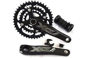 ENGWE MTB Guarnitura per Mountain Bike a 27 velocità, Corona Cava Integrata, Corona dentata