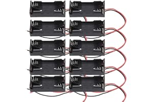 10 St. 2 X 3 X Aaa-batterihållare, Batterifack Plastlåda Med Kabel För Elektroniska Leksaker, Hushållsapparater (2 Knutar)