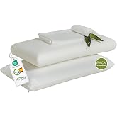 MOMMY CONFORT Pack of 2 Memory Foam Pillow 70 cm Compact Core Memory Foam Adaptable Inner Cover Included Washable Cover with
