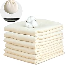 6 Tamis En Coton 50x50cm - Étamine Pour Fromage, Yaourt, Tofu | Lavable Et Réutilisable | Filtration Aliments