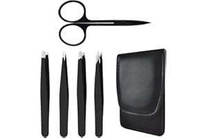 SATIFICER Set Pinzette per Sopracciglia,Pinzetta Sopracciglia Professionale E Piccole Forbici ,Usato per Le Sopracciglia e Bellezza e Trucco,Peli Del Naso e Schegge