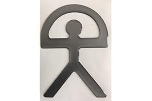 SCOOBY DESIGNS 'INDALO MAN' CHROME SELF ADHESIVE CAR DOMED BADGE EMBLEM BOOT BONNET DASHBOARD (SILVER)