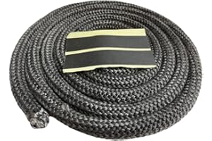 FIREVIKINGS FIREPARTS WITH QUALITY Guarnizione per forno – Filo di tenuta Ø 16 mm – Lunghezza 2,5 m – Guarnizione rotonda per stufa – grafitata (grigio) – Guarnizione cavo (2500 x 16 x 16 cm)