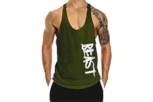 Cabeen Beast Palestra Uomo Canotta Bodybuilding Canottiera Smanicato Cotone Sport Tank Top