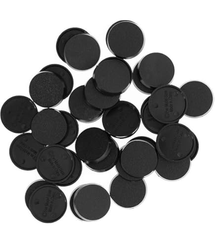 Basi Nere Miniature 20 Basi Slottate Nere 25x50mm Per Warhammer E