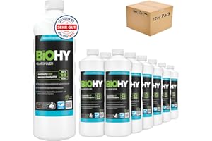 BiOHY Brillantante (12 bottiglie da 1l) | Adatto a tutte le lavastoviglie (commerciali), per una brillantezza imbattibile su bicchieri e stoviglie (Klarspüler)