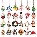 Produktbild UNOMOR Christbaumschmuck, Santa Claus, Schneemann, Engel und Mehr – Set mit 24 je 5cm