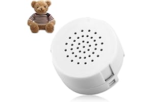 GBULTR Grabadora de Voz para Peluche 60 Segundos, Caja de Voz Personalizada para Juguetes, Grabadora de Voz para Peluches, Peluche Grabador de Voz, Regalo DIY con Mensaje Emotivo (Blanco 1 Pieza)