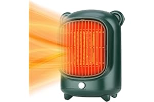 Journeyside Mini Termoventilatore, PTC Termoventilatore Elettrico Portatile,500W Stufetta Elettrica Basso Consumo,Riscaldamento Rapido 3 s,2 Strati di Protezione,per Ufficio/Camera da letto
