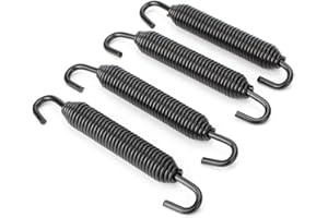 GZYF Lot de 4 ressorts de silencieux d'échappement pivotants en acier inoxydable pour moto Noir 83 mm