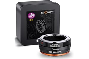 K&F Concept Adapter Lens Mount NIK(G)-FX IV ręczny obiektyw kompatybilny z obiektywem Nikon F (G-Typ) i obudową aparatu Fujifilm X Mount.