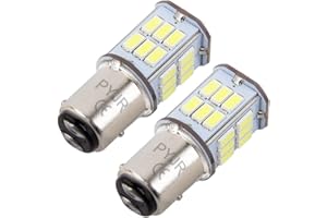 P21/5w Bay15d 1157 Led 12v-24v Ampoule feu de stop, Lumière blanc, pour Moto, RV, Auto Voiture, feux de jours, etc (Lot de 2)